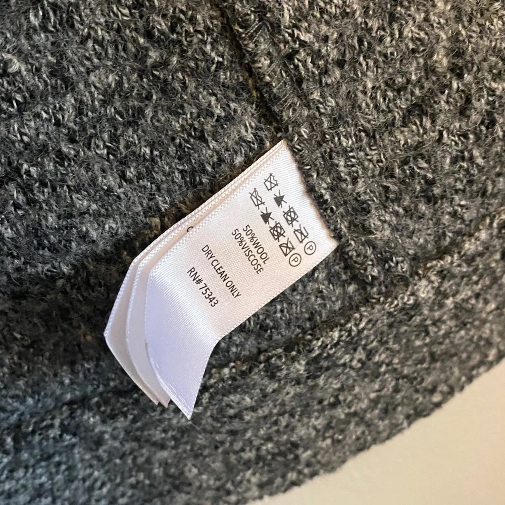 Tahari Wool Asymmetrical Zip Moto Jacket - Picture 7 of 8